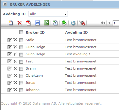 9 SORTERE OPPLYSNINGER Alle listene kan sorteres ved å klikke på overskriften i ønsket kolonne.