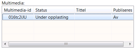 Primus Endringer fra versjon 5.6.4 til 5.6.5 18 For å laste opp en mediafil bruker vi mediaserveren sitt grensesnitt. Dette åpnes i nettleseren på din maskin. Høyreklikk på listeboksen Multimedia.