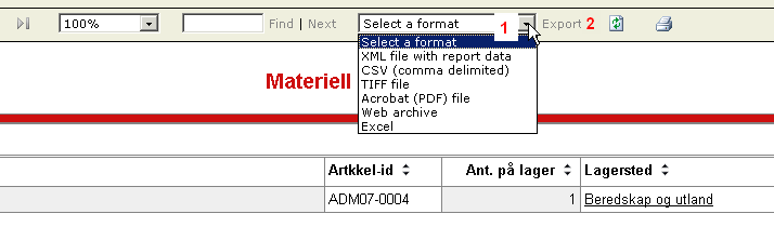 22.3 Dette inneholder de forskjellige rapportene: CV: Din personliga Røde Kors-CV. Aktiva: Transportmi