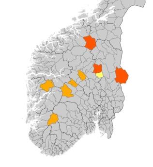 Lokalisering og tilvekst - konsentrasjon Kilde: Second Homes i Norge,