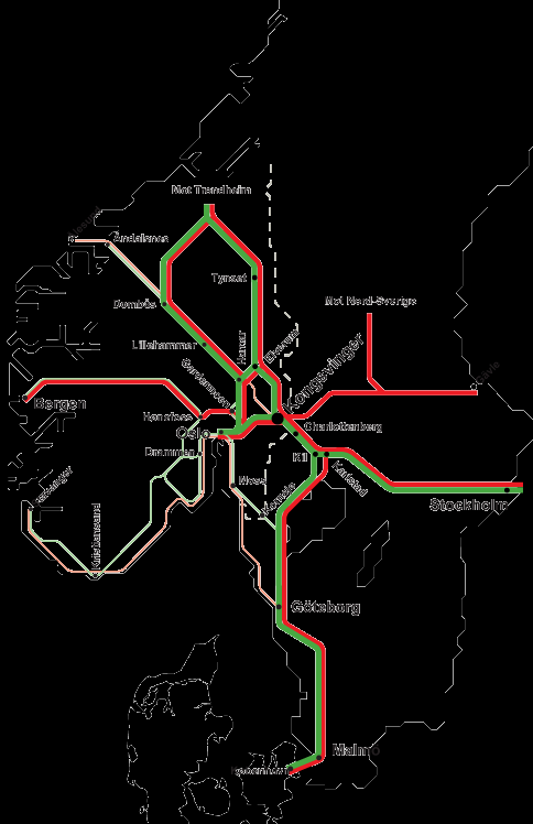 Mer gods på Kongsvingerbanen Kongsvingerbanen er en viktig internasjonal godsforbindelse mellom Østlandet og Sverige, samt nasjonalt mellom Østlandet og Nord-Norge via Narvik.