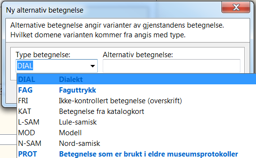 Veiledning for Administrasjon). Lister fra andre kilder, som f.eks, feltkatalogen, kan hentes fra KulturNav.