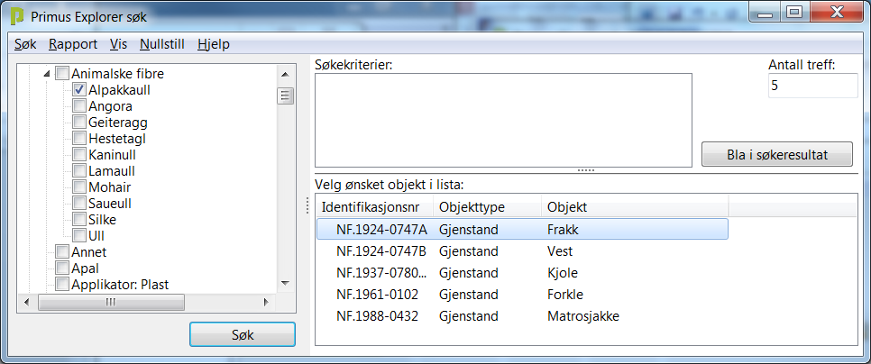 versjoner. PrimusExplorer startes fra hovedmenyen. Velg Moduler, og deretter PrimusExplorer på nederste linje.