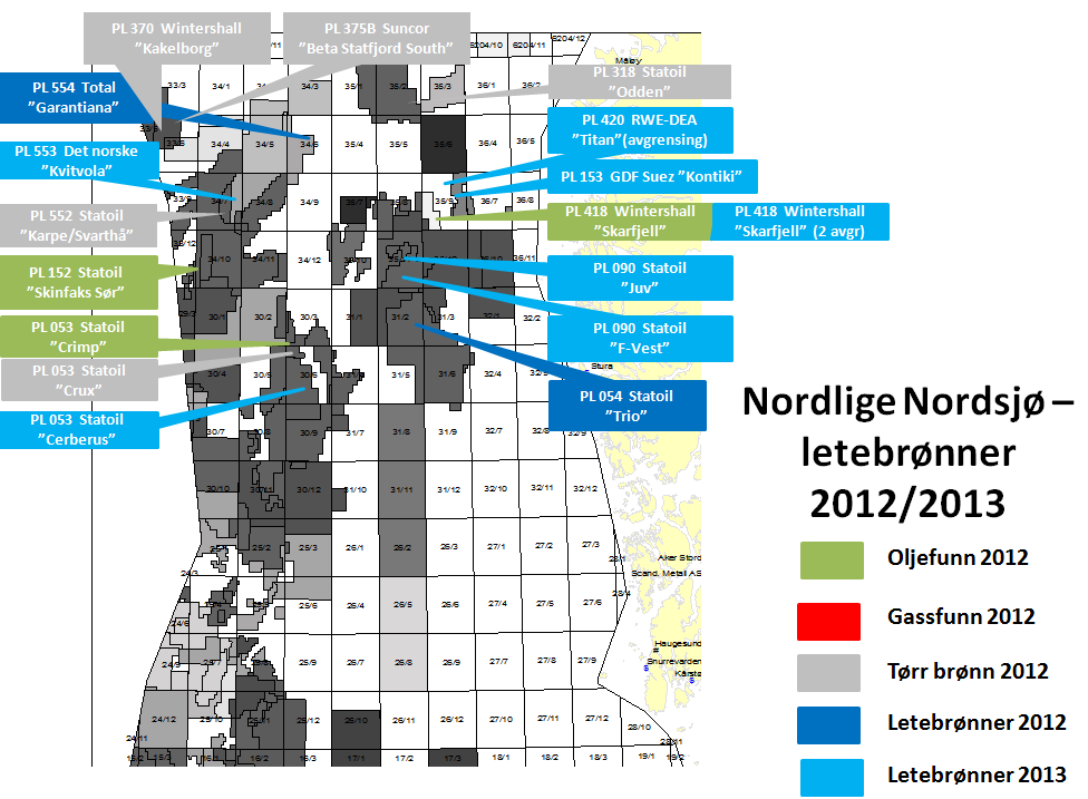 Letebrønner i nordlige Nordsjø -