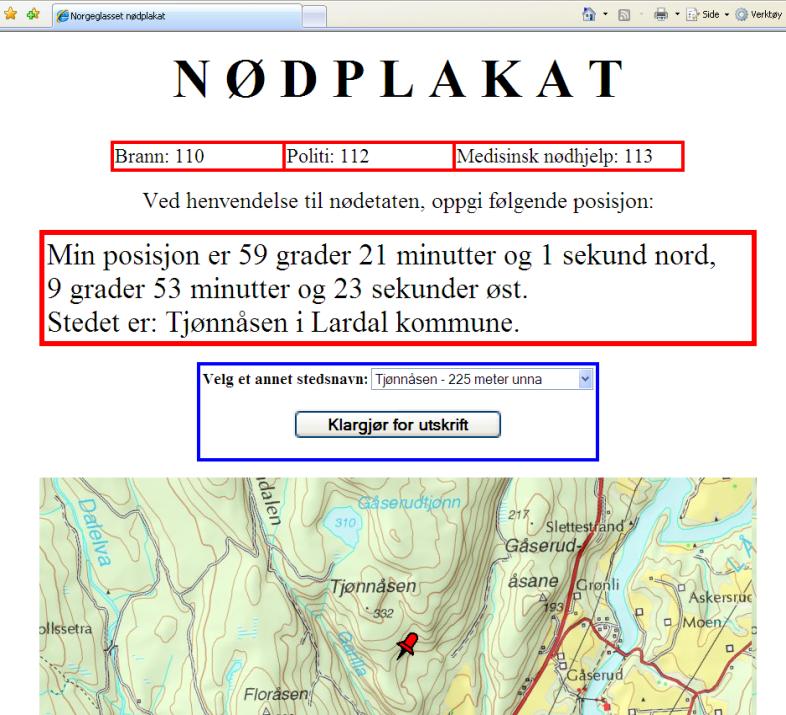 Du kan også be om informasjon for andre datoer gjennom året ved å gi inn dag og måned som tall og trykke Søk. 4.