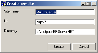 Installere EPiServer 7 5. Velg hvilken versjon du vil installere, i feltet Install version. Den seneste versjonen vises øverst i listen.