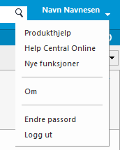 Finne frem i webklienten Når du logger deg inn, får du opp et skjermbilde som ligner på det nedenfor. Skjermbildet endrer seg når du går inn på en annen funksjon. Nedenfor ser du e-postvisningen.