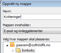 17 6 a Sortere i kategorimapper Høyreklikk på «Innboks» i menyen til venstre og velg «Ny mappe» for å opprette en ny kategorimappe.