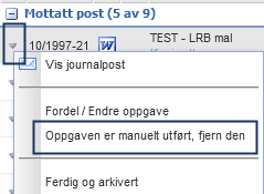 2 2. Er du kopimottaker: Klikk på filen se på dokumentet blir da borte ifra din liste