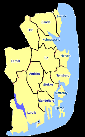 Vestfold fylke 238 000 innbyggere 14 kommuner 8 byer Landets minste fylke i areal