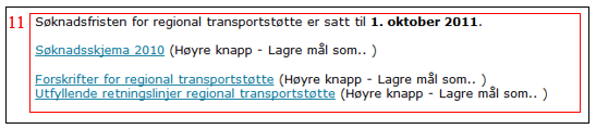 7. Trykk på Mål 10, velg Nytt vindu (_blank) 11 og trykk på OK 12 NB: Noen datamaskin får ikke å laste opp ODF-filer ved en enkel klikk på linken.