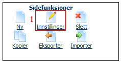 I. Side: a. Lage en ny side: 1. Trykk på Ny på Kontrollpanelet 1. 2.