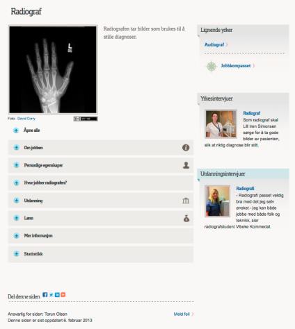 Undervisningsopplegg Jobbkompasset Karakterkalkulator Filmer Veilederforum Visualisering av