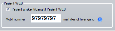 PasientWeb Rekvirenten kan gi pasienten tilgang til å se svar på sine prøver via Fürst sin hjemmeside. Rekvirenten må da: Hake av for ønske om pasientweb. Skrive inn pasientens mobilnummer.