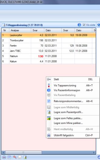 Signifikant forskjell Fürst Forum beregner og varsler automatisk om de 2 siste svarene på en analyse er signifikant forskjellige.