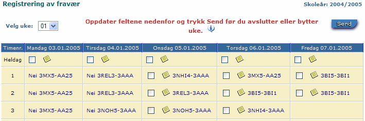 Registrering av fravær Som elev kan du få tilgang til å registrere eget fravær. Under funksjonen Registrering av fravær kan du registrere heldagsfravær og timefravær.