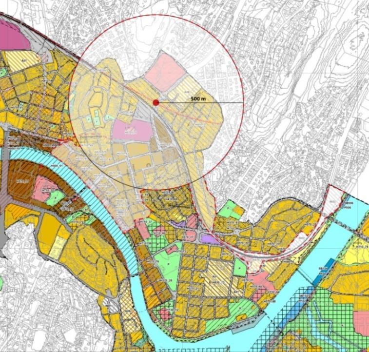 Metode nedenfra-og-opp 1. Avgrensning av interesseområder 500 m rundt stasjonen + sammenhengende områder og våre eiendommer 2.