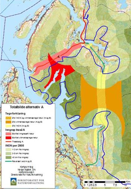 tilfall av inngrepsfri natur når linja rives.