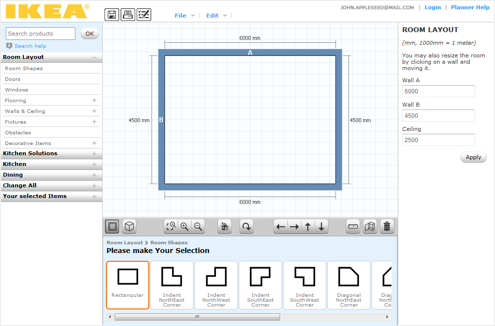 Design det nye kjøkkenet ditt med Bruk IKEA Home Planner med dine mål for å designe, eksperimentere og skape ditt eget kjøkken i 3D. Du finner lenken under Kjøkken på IKEA.