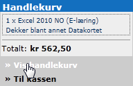 Kjøp av flere lisenser Hvis du har behov for å kjøpe flere nye lisenser av kurs bedriften allerede har tilgang til, kan du klikke på lenken Bedriftens Online-kurs i menyen Min konto, se eksemplet