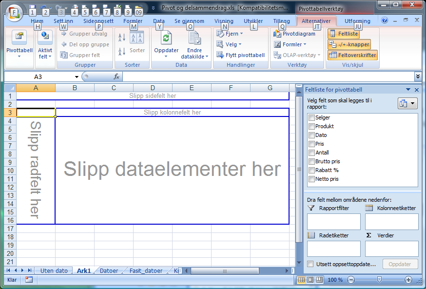 Betinget formatering Funksjonen Betinget formatering (Hjem Stiler- Betinget formatering har blitt vesentlig mer avansert og elegant i Excel 2007.