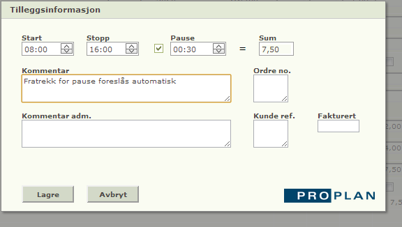 Logging av endringer på transaksjoner Det er laget logging av endringer på alle transaksjonsendringer.