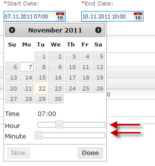 Time & Date Tid & Dato Click the date section in order to display Calendar Change month by using the black arrows in the top section You may use the cursor to choose day in month In the bottom