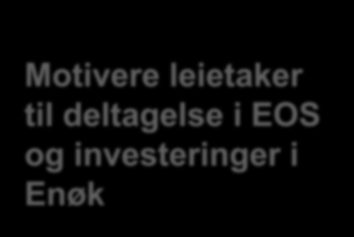 Leietakerinnvolvering Motivere leietaker