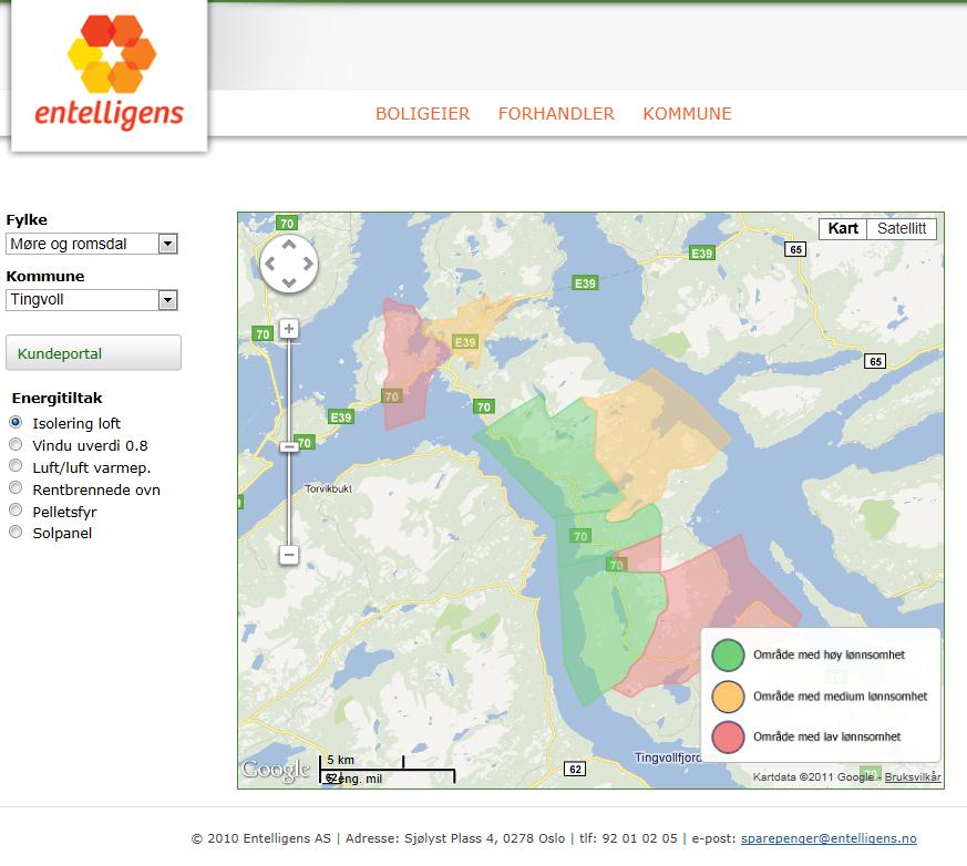 tiltakstype og definert region Målrettet salg Levere tilbud til boligeiere