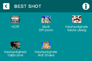 Bruk av BEST SHOT BEST SHOT tillater deg å velge blant en samling med bildeeksempler som representerer en rekke forskjellige fotograferingsforhold.