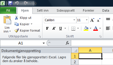 4 2) Trinn 1 - Excel oppsett