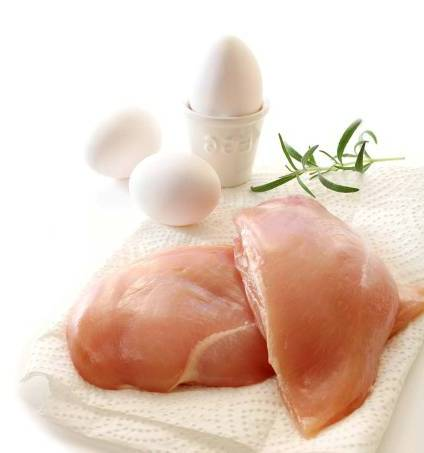 Egg og hvitt kjøtt Egg gir protein med svært god kvalitet 1 egg gir 1 mg jern og en del vitamin D har liten betydning for kolesterol i blodet