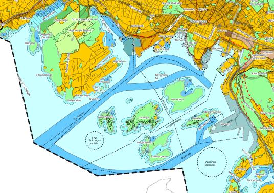 Kartutsnitt av forslag til kommuneplan for Oslo.