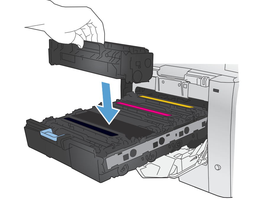 Sett inn den nye skriverkassetten i produktet.