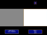 LASER INDICATOR STANDBY/ON MY SOURCE COMPUTER ID 2 ID 4 BiB (Bilde-i-bilde) BiB er en funksjon som viser to forskjellige BLANK bildesignaler LASER på en skjerm som er delt i to med et område for