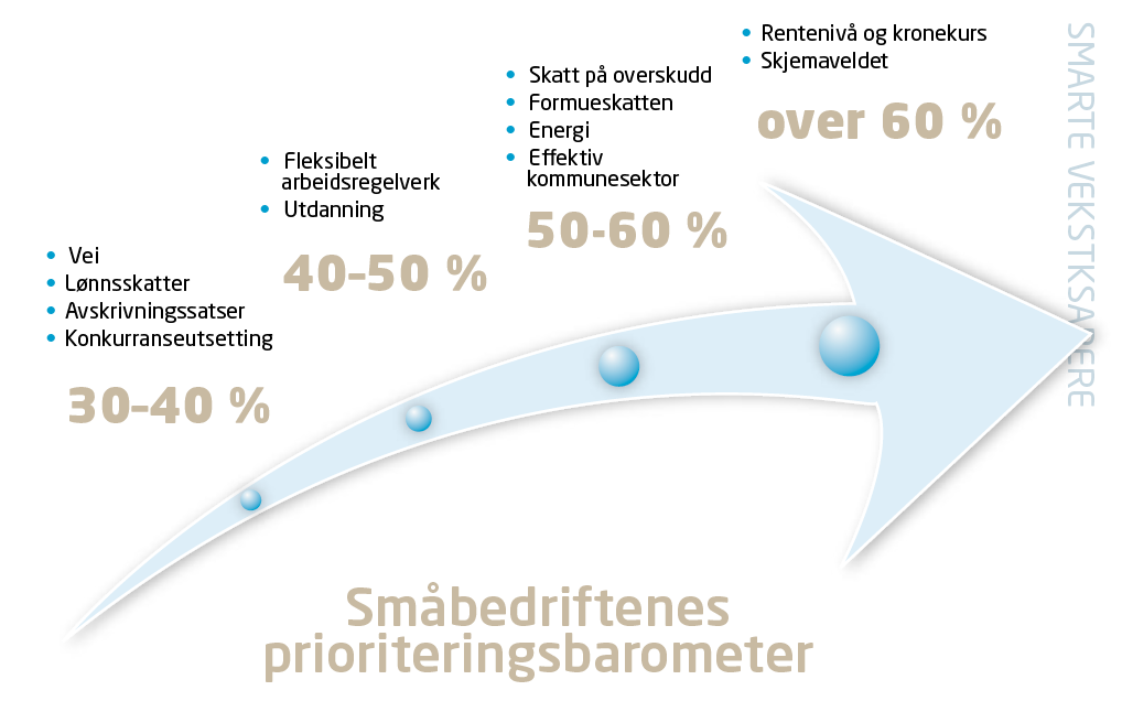 Småbedriftenes prioriteringer Småbedriftenes