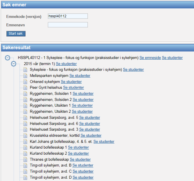 Vi ønsker derfor at begge nummer blir synlige for studentene gjennom StudentWeb.