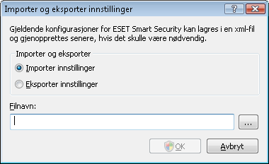 5. Avansert bruker I dette kapittelet beskrives funksjonene i ESET Smart Security som kan være nyttige for mer avanserte brukere.