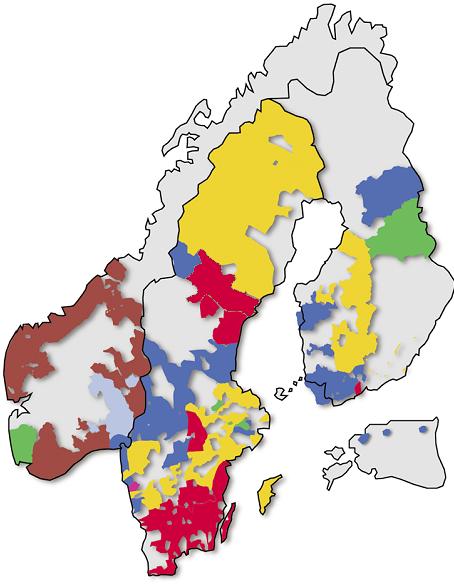 Hovedspillere på eldistributionsmarkedet 1000 distribution customers, 2009 Fortum