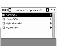 158 Infotainmentsystem Organisere POI-data i flere undermapper Du kan alternativt organisere tekstfilene i flere undermapper med tilfeldig valgte navn.