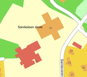 5.2 Sandeåsen skole (1-7), Tønsberg Skolens 252 elever Bygging av ny skole. Ved siden av eksisterende skole. Etter flytting til den nye skolen ble den gamle skolen rehabilitert til barnehage.