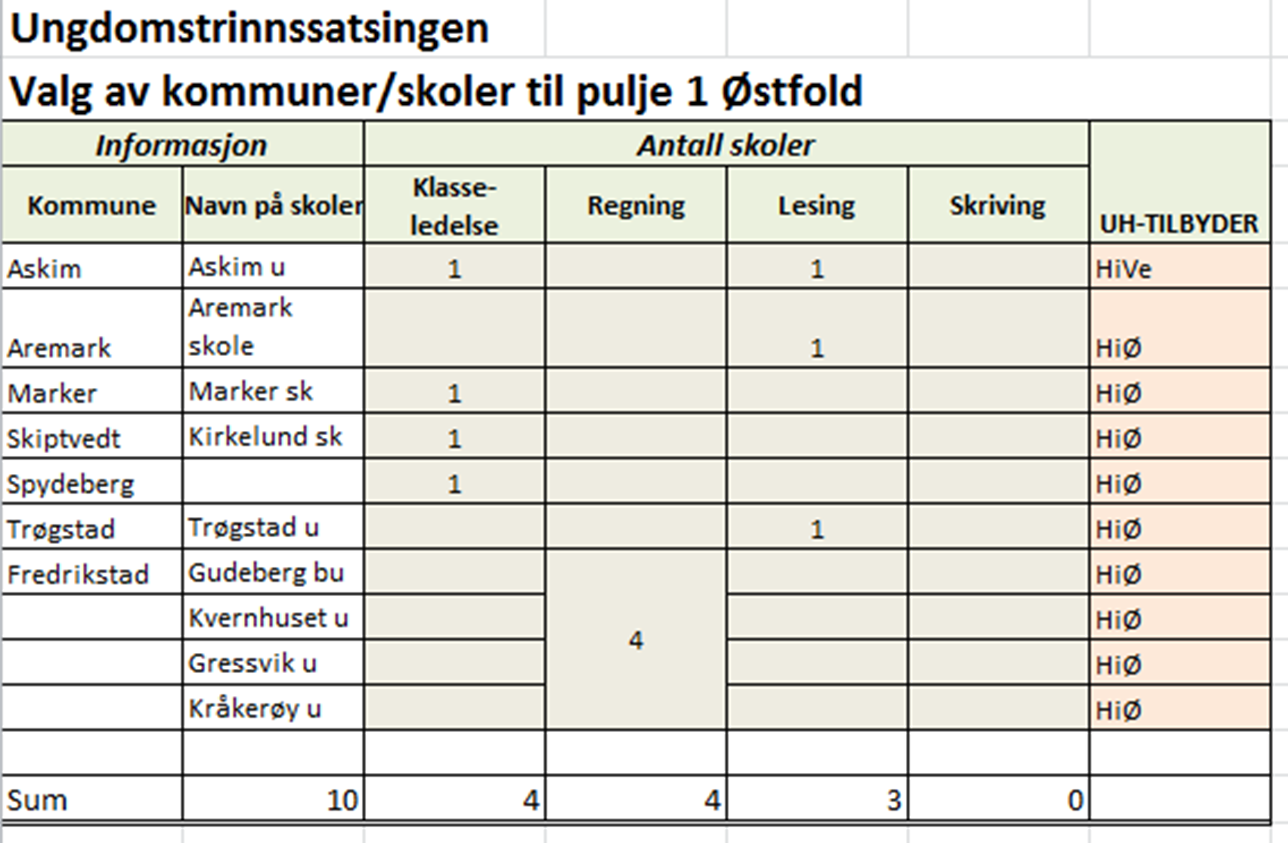 3. Kompetansestrategier i regi av kunnskapsdepartementet/ Utdanningsdirektoratet i samarbeid med U/H sektor og Fylkesmenn.