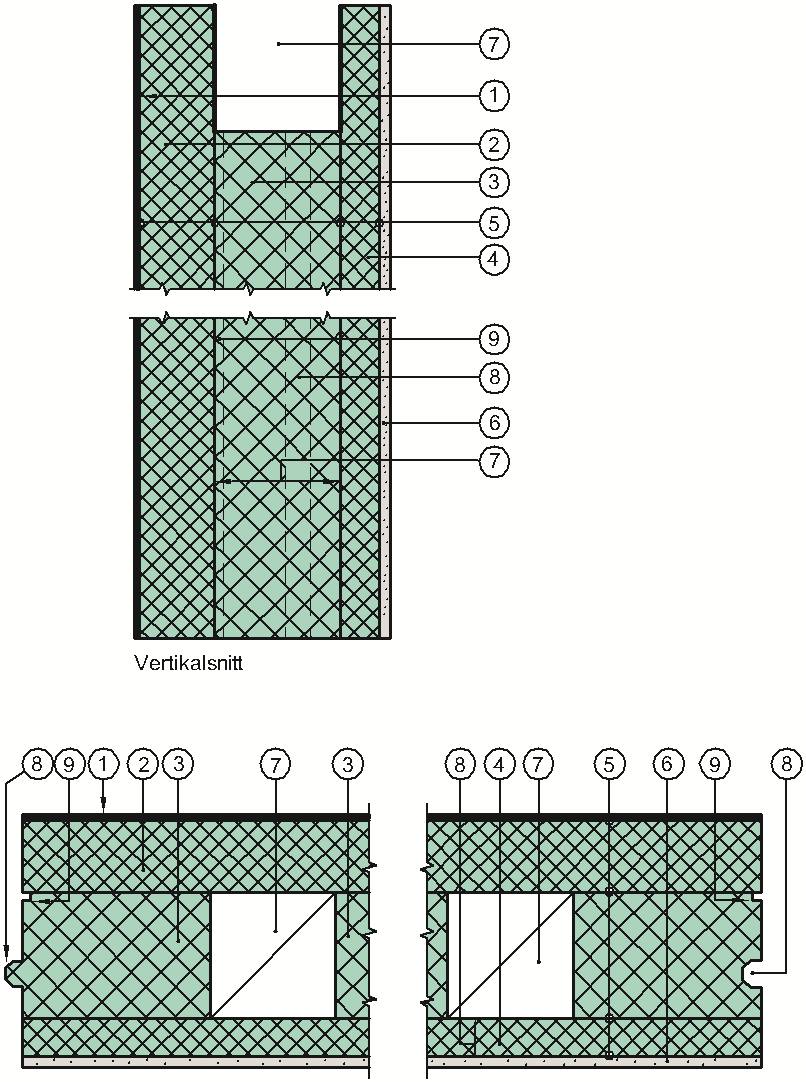 SINTEF Teknisk Godkjenning - Nr. 2124 Side 2 av 5 5. Egenskaper 5.1 Bæreevne Tabell 2 viser elementenes dimensjonerende lastkapasitet som kan anvendes ved beregning av veggkonstruksjoner.