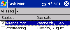 Utskrift på en spesifisert dato Du kan velge hvilket tidsrom som skal skrives ut. 1 Velg [Date (Dato)] fra Innstillings-menyen på [Schedule Print]-skjermvisningen. [Dato]-skjermvisningen vises.