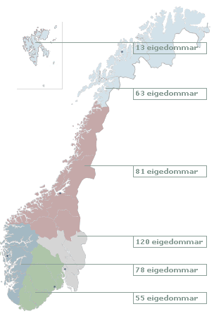 EIENDOMSFORVALTNING I STATSBYGG 600 eiendommer 2350 bygninger totalt Areal: 2,7