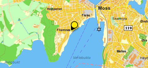 Moss Seilforenings lokaler ligger i flotte omgivelser på Søly, Jeløy.