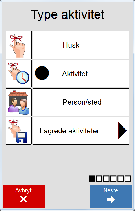 3.4.2 Tidligere aktivitet Her velges om Tidligere aktivitet skal vises eller ikke vises i dagkalenderen. Det gjelder for både tidslinjevisning og listevisning.