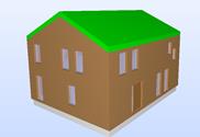 Varmetapstall for småhus som funksjon av bruksareal (BRA) og antall etasjer Forutsetning: rektangulære "skoesker" i 1, 2 og 3