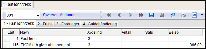 5.3.1 Naturalytelse arbeidsgiver eier og betaler Du behøver følgende lønnsart: