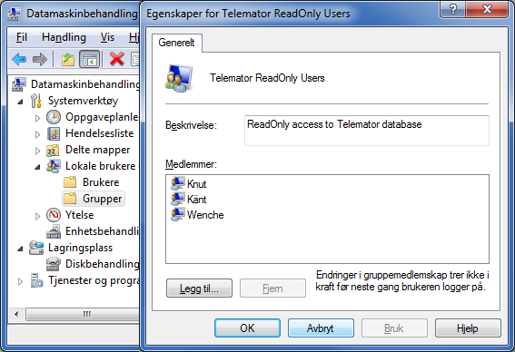 Update permission: (Alternativ til oppstartsparameter RO) Hvis filen PERM_UPD.